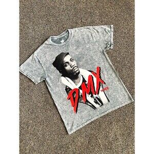 Legends Apparel Mens DMX The Next 50 Graphic T-Shirt Gray Cotton Crew Neck S